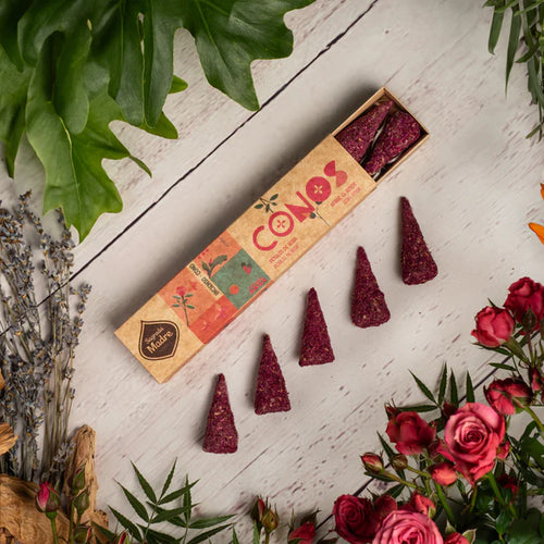 Incense Cones Rose and Cedar Wood Sagrada Madre - Bohemian Royalties