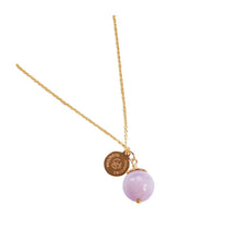Load image into Gallery viewer, Unique and minimalist 80 cm long Kunzite necklace. 
